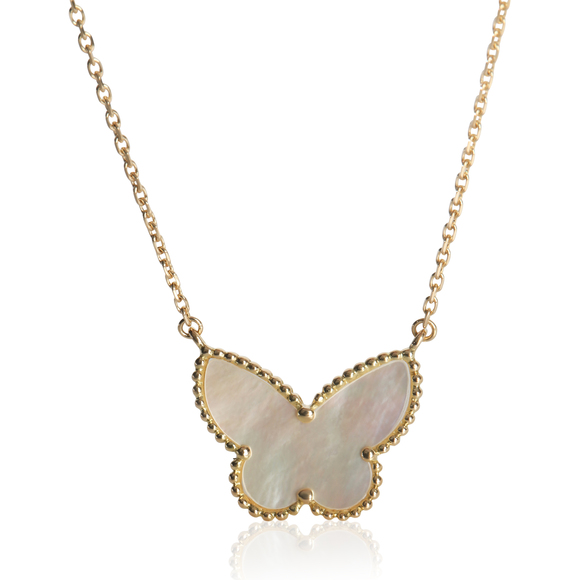 Van Cleef & Arpels Jewelry - Van Cleef & Arpels Yellow Gold Mother Of Pearl Lucky Alhambra Pendant